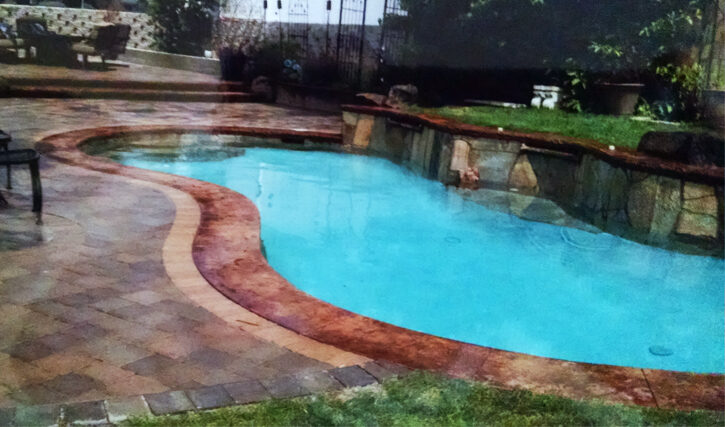 Custom pool with paver surround