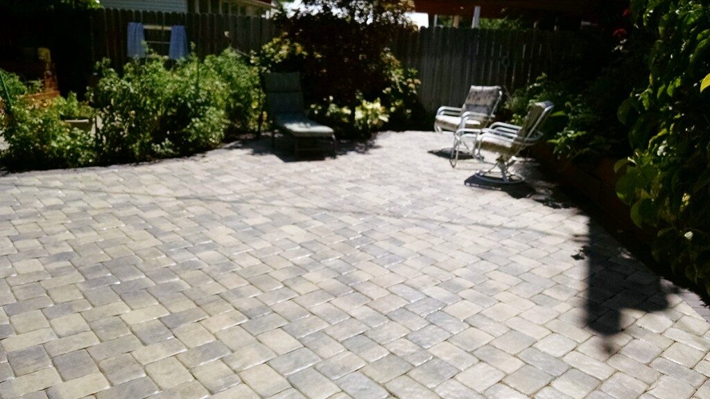 Paver patio installation